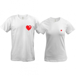 Парні футболки с сердцем-пазлом