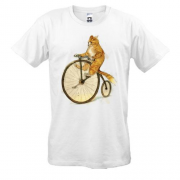 Футболка Кіт на велосипеді