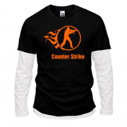 Лонгслів Комбі Counter Strike зі стилізованим вогнем