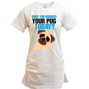Подовжена футболка Hug your pug