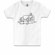 Детская футболка Саймон с котом
