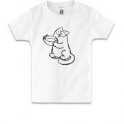 Детская футболка с голодным Котом Саймона
