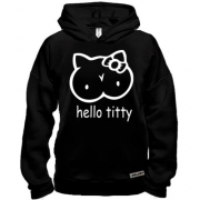 Худі BASE з надписью "Hello Titty" в стилі Hello Kitty