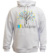 Худи без начеса Я люблю Украину