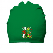 Хлопковая шапка с рождественскими гринчами "Ho Ho Ho"