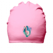 Хлопковая шапка "Стильный фламинго" арт