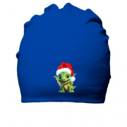 Хлопковая шапка с маленьким зеленым дракончиком в колпаке