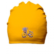 Хлопковая шапка Велосипед с лавандой