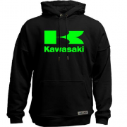 Худи без начеса с лого Kawasaki