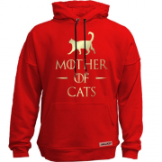 Худи без начеса Mother of cats (кошачья мама)