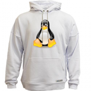 Худи без начеса с пингвином Linux
