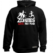 Худи без начеса Zombies hate fast food