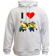 Худи без начісу I love minions