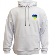Худи без начісу "I love Ukraine" на серці (міні)