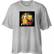 Футболка Oversize Mickey mouse and pikachu