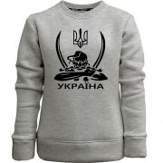 Детский свитшот без начеса Украина (казак с саблями)