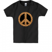 Дитяча футболка peace (леопард)
