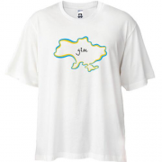 Футболка Oversize с картой Украины - Дом