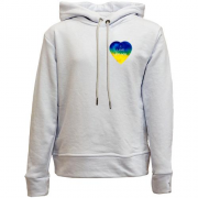 Детский худи без флиса "I love Ukraine"  на сердце (мини)