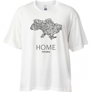 Футболка Oversize с картой Украины "Home"