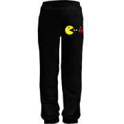 Дитячі трикотажні штани Pacman з вишнею