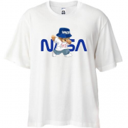 Футболка Oversize с медвеженком "NASA"