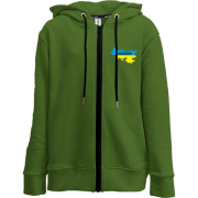 Детская худи  на молнии с картой УНР