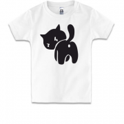 Детская футболка со злым котом