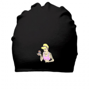 Хлопковая шапка с панк принцессой и грызуном