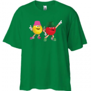 Футболка Oversize "Стильные m&m's"