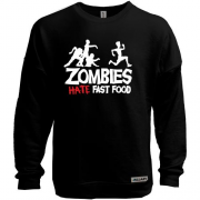 Свитшот без начеса Zombies hate fast food