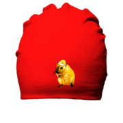 Хлопковая шапка с желтой крысой