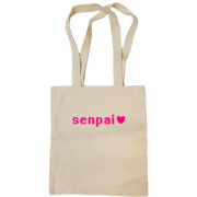 Сумка шоппер с надписью "Senpai"