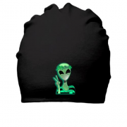 Хлопковая шапка с добрым пришельцем