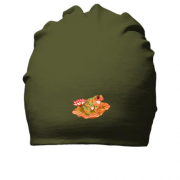 Бавовняна шапка з жабою і лотосом