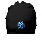 Хлопковая шапка с синим осьминогом