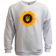 Свитшот без начеса Подсолнух с гербом Украины