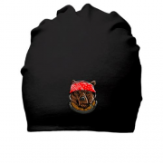 Хлопковая шапка с медведем гангстером