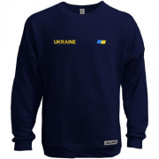 Світшот без начісу Ukraine з міні прапором на грудях
