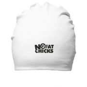 Хлопковая шапка с надписью "No fat chicks"
