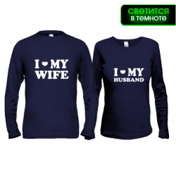 Парные лонгсливы I love my wife - I love my husband