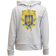 Детский худи без флиса с большим гербом Украины (3)
