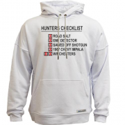 Худи без начеса  с принтом  "Hunters checklist"