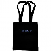 Сумка шопер з лого Tesla (блискавки)