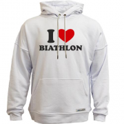 Худи без начісу Я люблю Біатлон - I love Biathlon