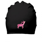 Хлопковая шапка Розовый олененок