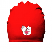 Хлопковая шапка Влюбленные коты
