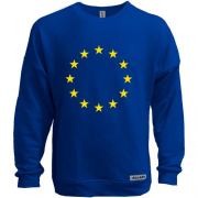 Світшот без начісу з символікою Євро Союзу
