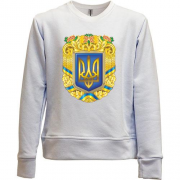 Детский свитшот без начеса с большим гербом Украины (3)