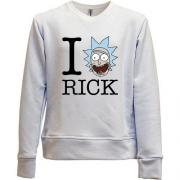 Детский свитшот без начеса Rick And Morty - I Love Rick